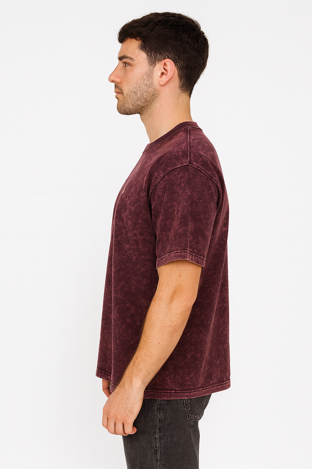 Advester 240 GSM Pure Cotton Men's Grape Vine Oversized Acidwash T-Shirt