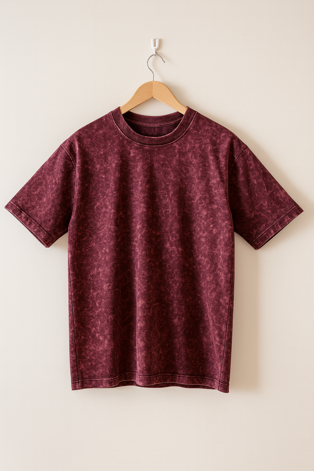 Advester 240 GSM Pure Cotton Men's Grape Vine Oversized Acidwash T-Shirt