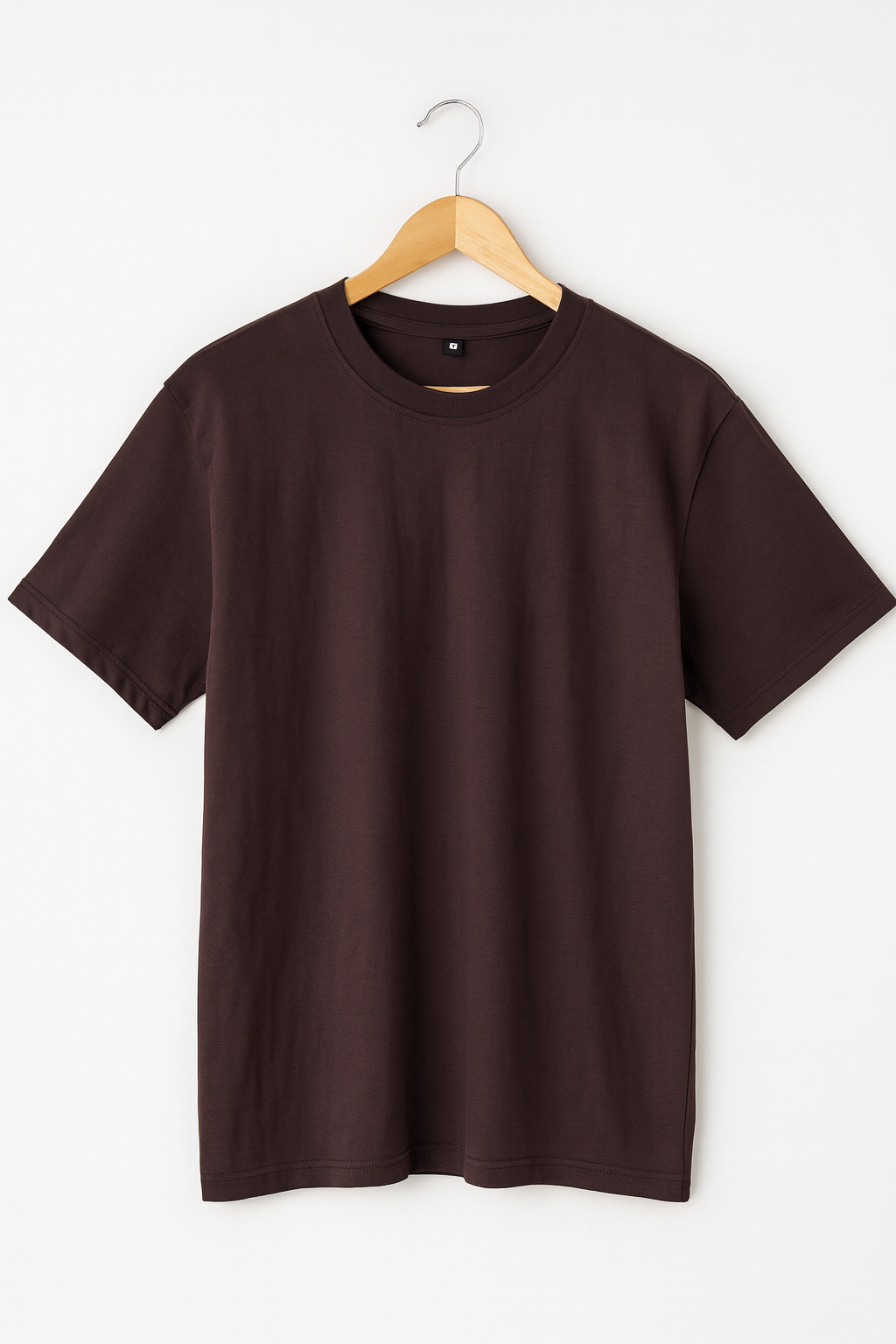 Advester Heavy GSM Pure Cotton Oversized Chocolate Brown Plain T-Shirt