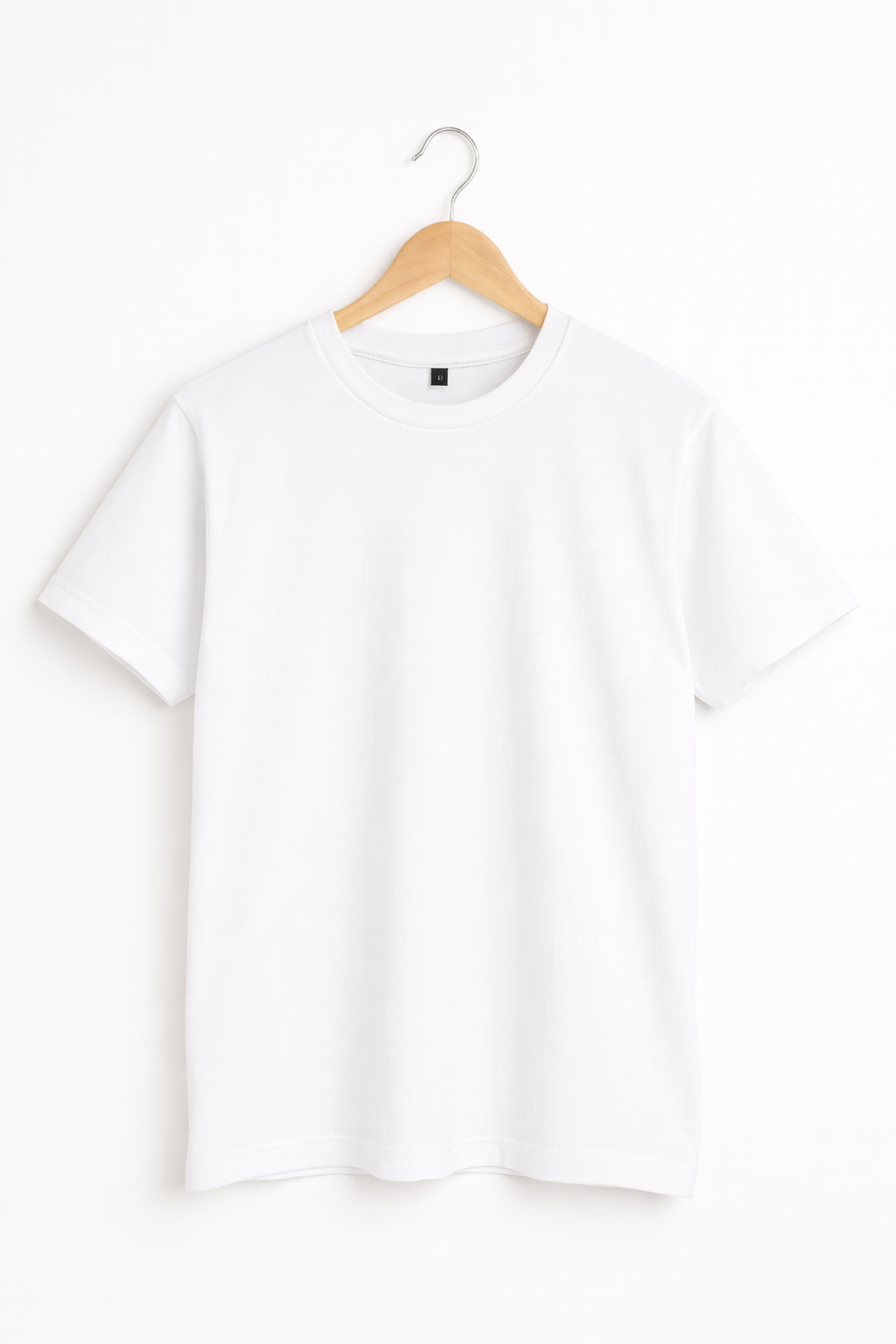 Advester Heavy GSM Pure Cotton Regular Fit White Plain T-Shirt